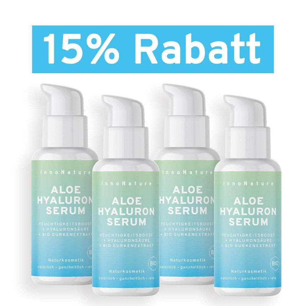 InnoNature Serum 4x50ml Aloe Hyaluron Serum: Feuchtigkeitsboost