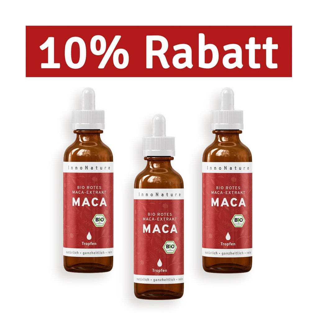 InnoNature Tropfen 3x75ml Bio rotes Maca-Extrakt Tropfen